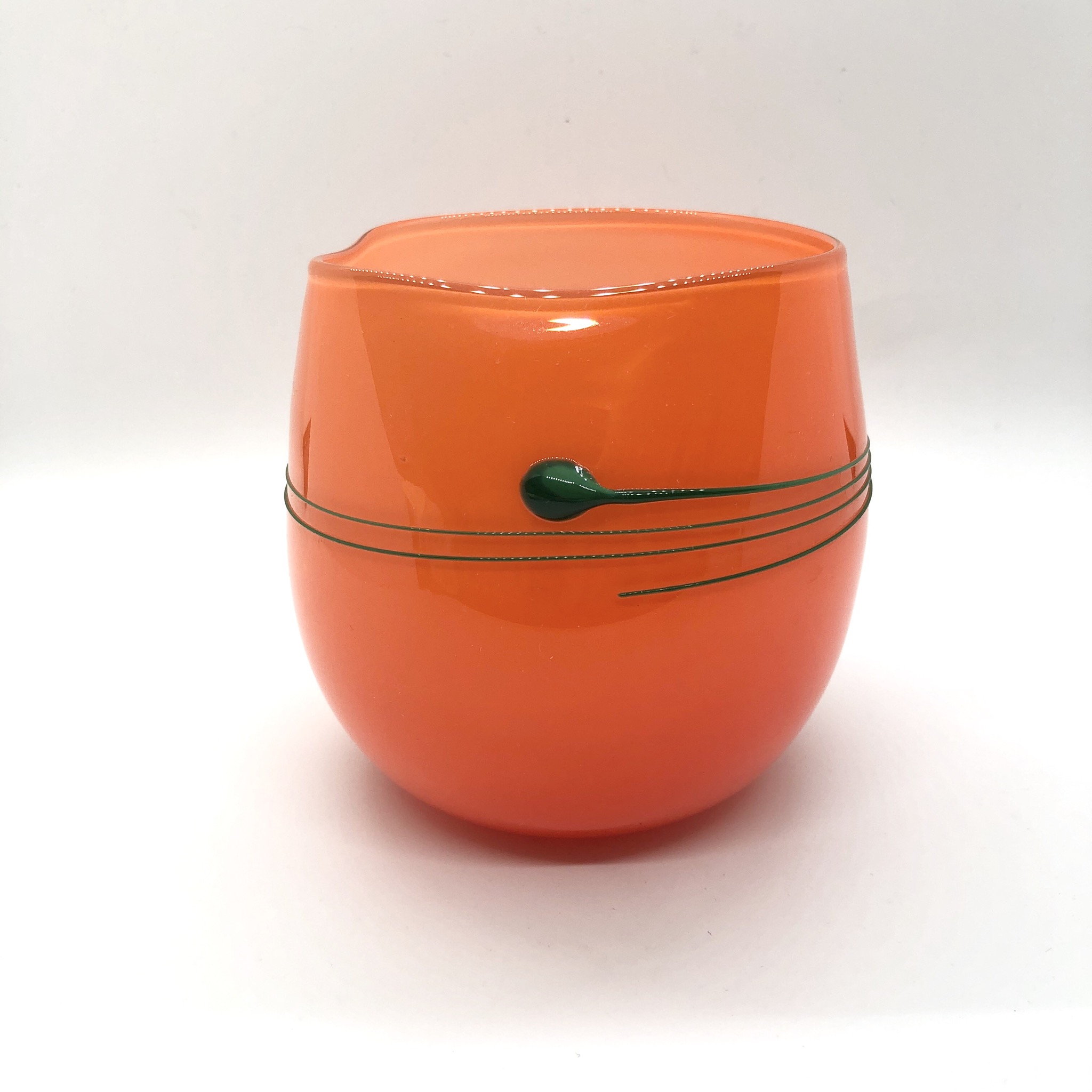 Bill Burch Glass Handblown Wasabi Bowl