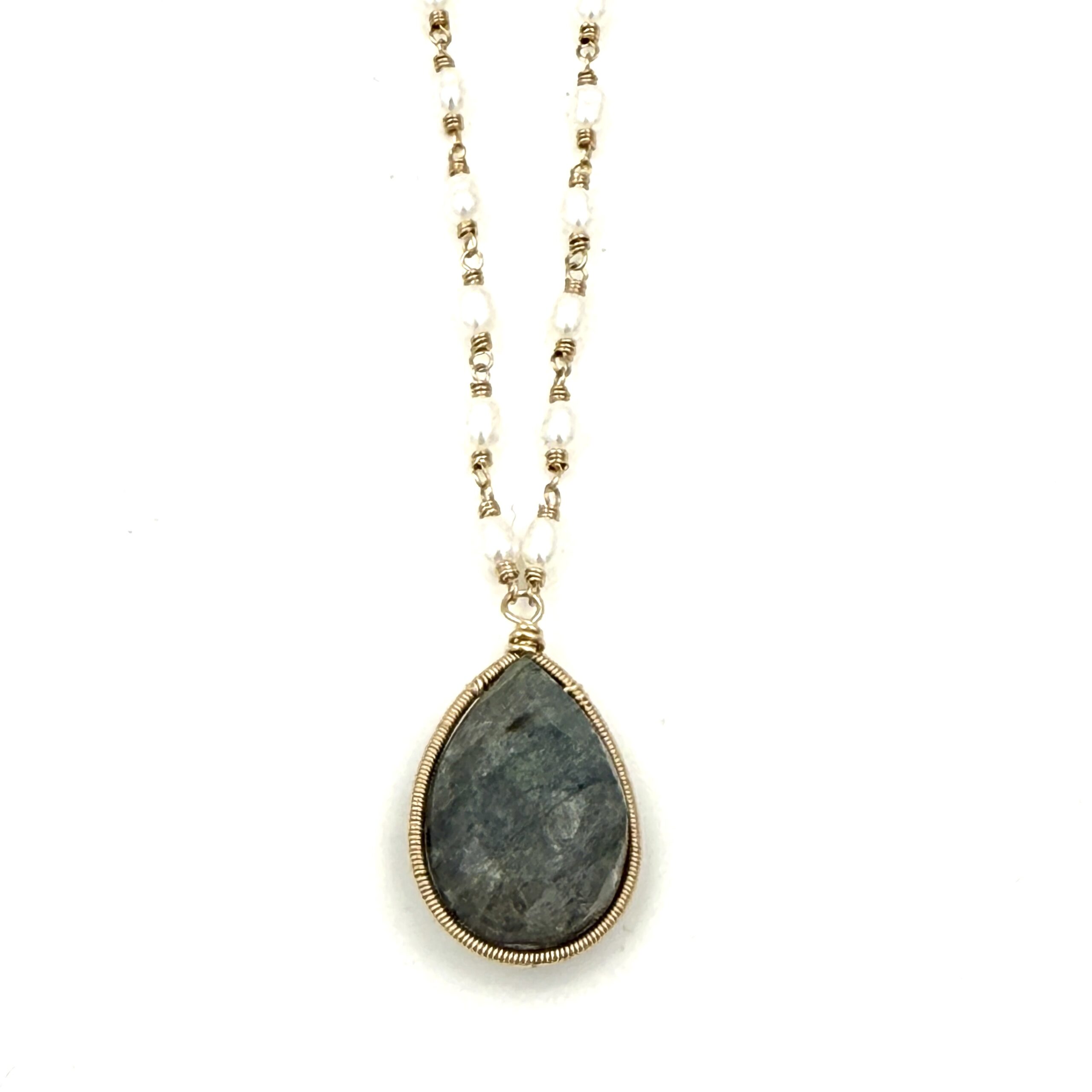 Labradorite and Pearl Necklace