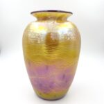 Handblown Gold Fumed Vase