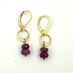 Pink Sapphire 18kt Gold Vermeil Earrings